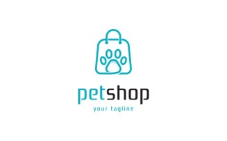 Modern Pet Shop Logo Template