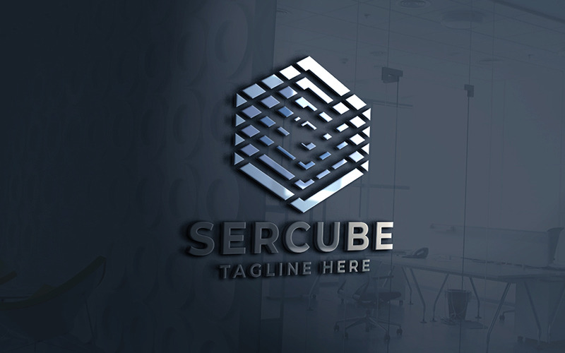 Server Cube Professional Logo Logo Template