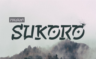 SUKORO - Japanese style font