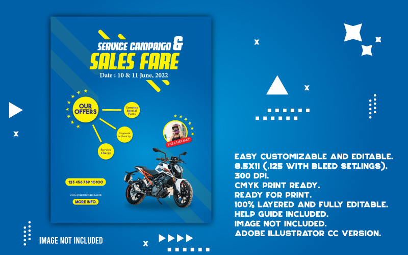 Creative Bike Sale Promotion Flyer Design Corporate Identity