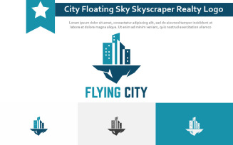 Flying City Floating Sky High Skyscraper Realty Logo