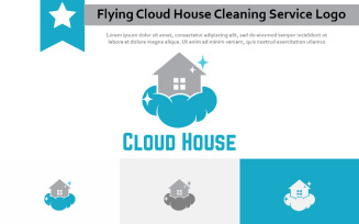 Flying Cloud House House Cleaning Service Care Logo