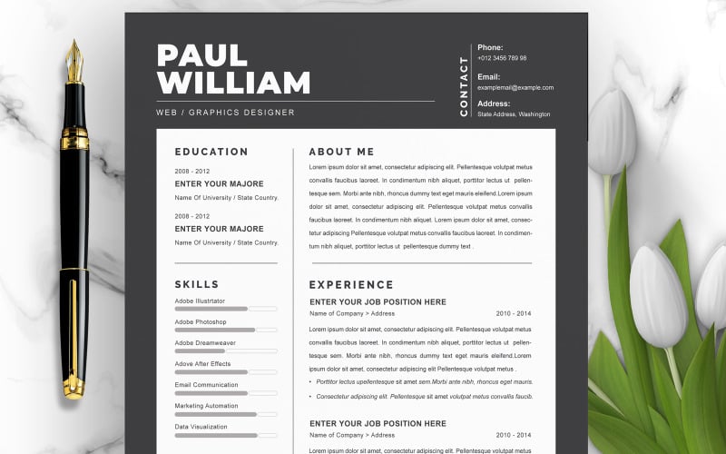 Paul Willam / CV Template Resume Template