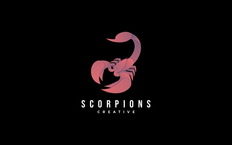 Scorpion Gradient Logo Style Logo Template
