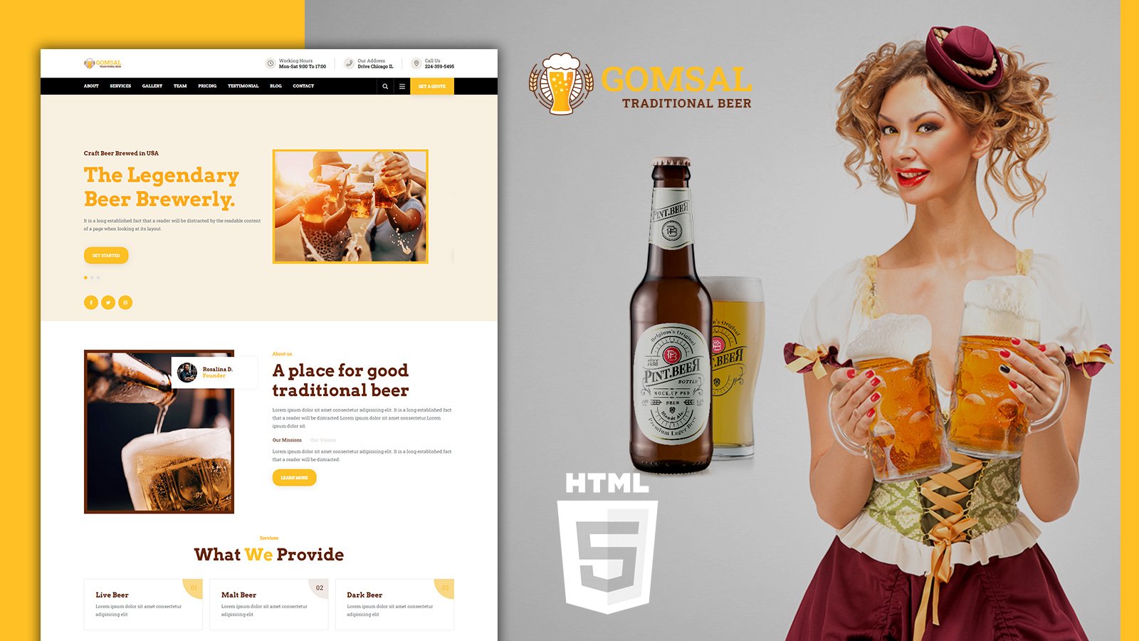 Template #216839 Beer Beer Webdesign Template - Logo template Preview