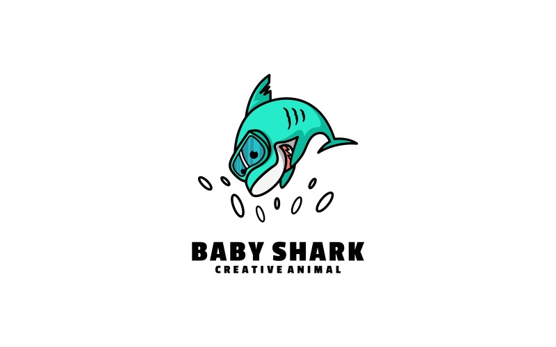 Baby Shark Simple Mascot Logo Logo Template