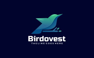 Bird Dove Gradient Logo Style