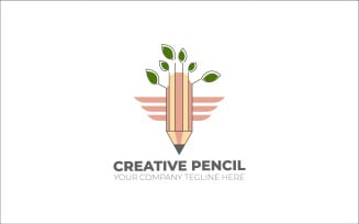 Creative Pencil Logo Design Template