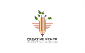 Creative Pencil Logo Design Template