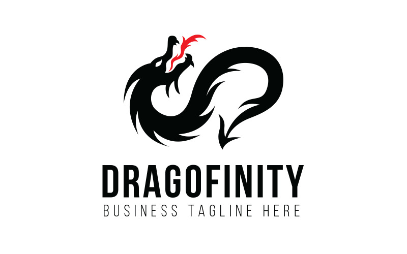 Dragofinity - Dragon Infinity Logo Template