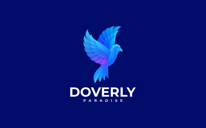 Flying Dove Gradient Logo Style Logo Template