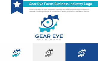Gear Eye Setting Focus Strategy Business Industry Logo