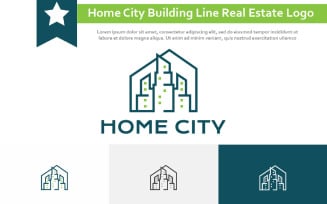 Home City High Building Line Real Estate Logo
