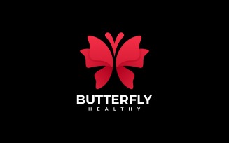 Red Butterfly Gradient Logo
