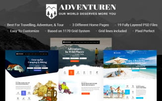 Adventuren - Adventure, Travel & Nature Tours PSD Template