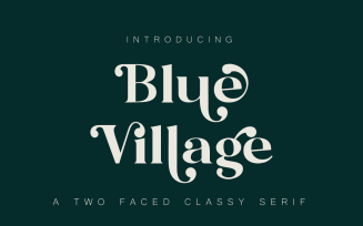 Blue Village – Modern / Vintage Serif Font