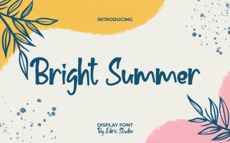 Bright Summer Handwriting Display Font