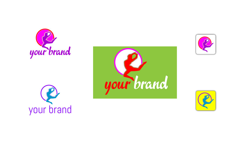 Dancing Company Brand Logo Logo Template