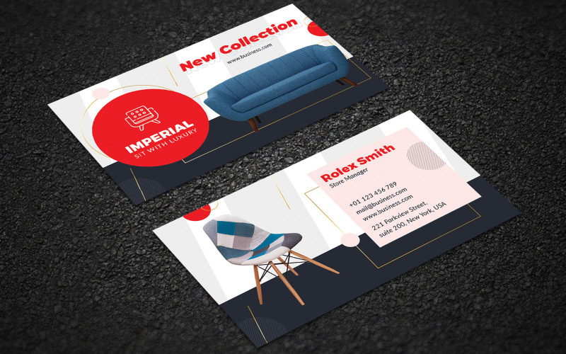 Imperial - Furniture Business Card Template Corporate Identity