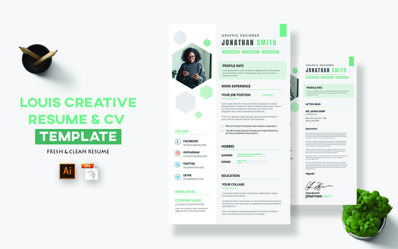 Louis Creative Resume and CV Template Resume Template