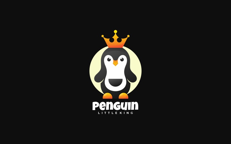 Penguin Gradient Color Logo Logo Template
