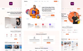 Zoomy - Education and Course Learning Adobe XD Template