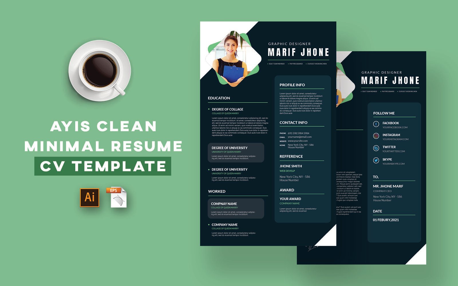 Kit Graphique #217038 Clean Rsum Divers Modles Web - Logo template Preview