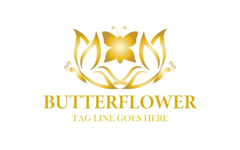 Butterfly and Flower Logo For New Business Logo Template