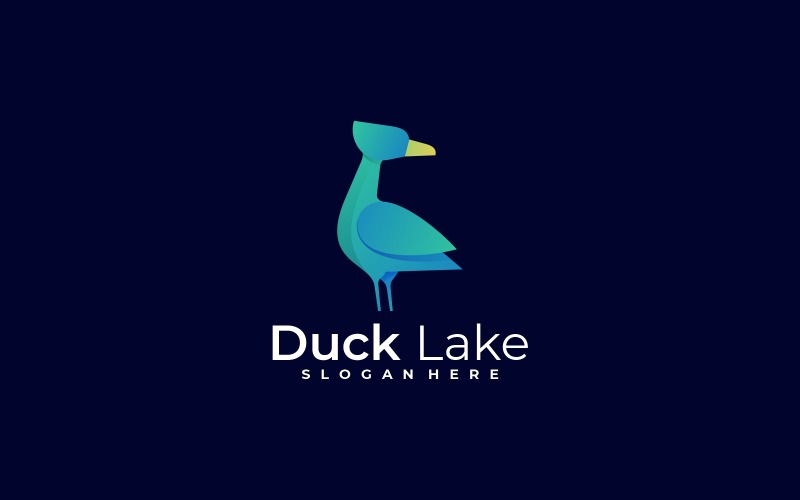 Duck Lake Gradient Logo Style Logo Template
