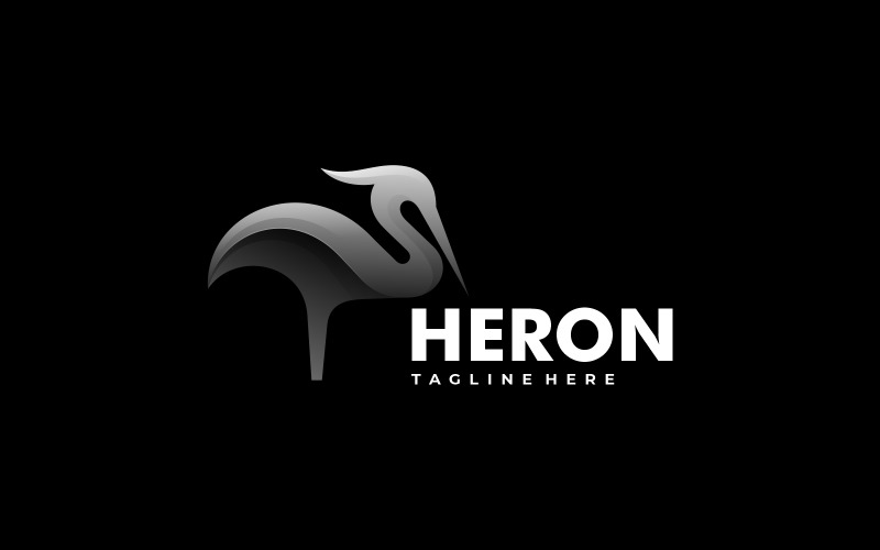 Heron Gradient Color Logo Style Logo Template