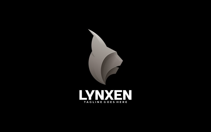 Lynx Head Gradient Simple Logo Logo Template