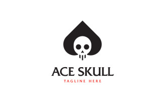 Modern Ace Skull Logo Template