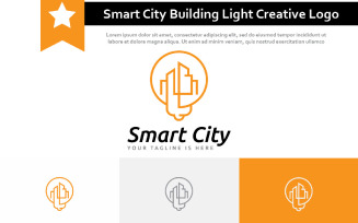 Smart City Building Technology Light Creative Idea Logo