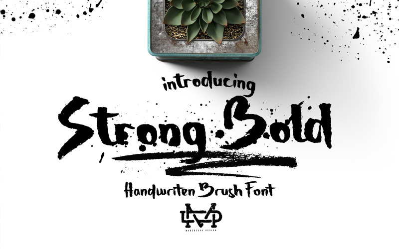 Strong Bold - Brush Typeface Font