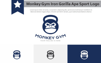 Strong Monkey Gym Iron Kettlebell Gorilla Ape Sport Logo