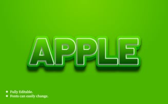 Apple 3D Text Banner Template