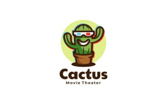 Cactus Cartoon Logo Style