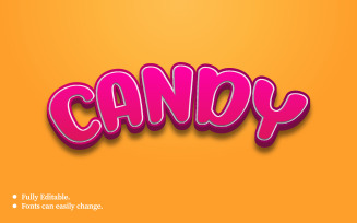 Candy 3D Text Effect Template
