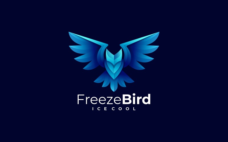 Freeze Bird Gradient Logo Logo Template