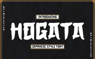 HOGATA - Japanese style font