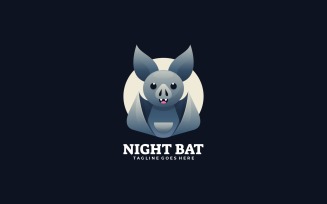 Night Bat Gradient Logo Style