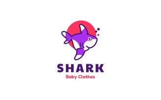 Shark Simple Mascot Logo Style