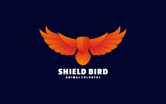 Shield Bird Gradient Logo Style