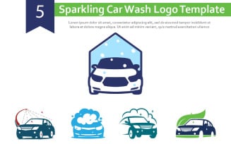 5 Sparkling Car Wash Logo Template