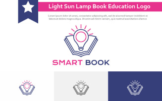Bright Light Sun Lamp Book School Study Education Line Logo