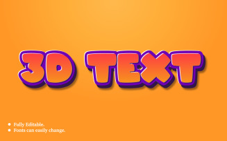 3D Text Effect Template Design