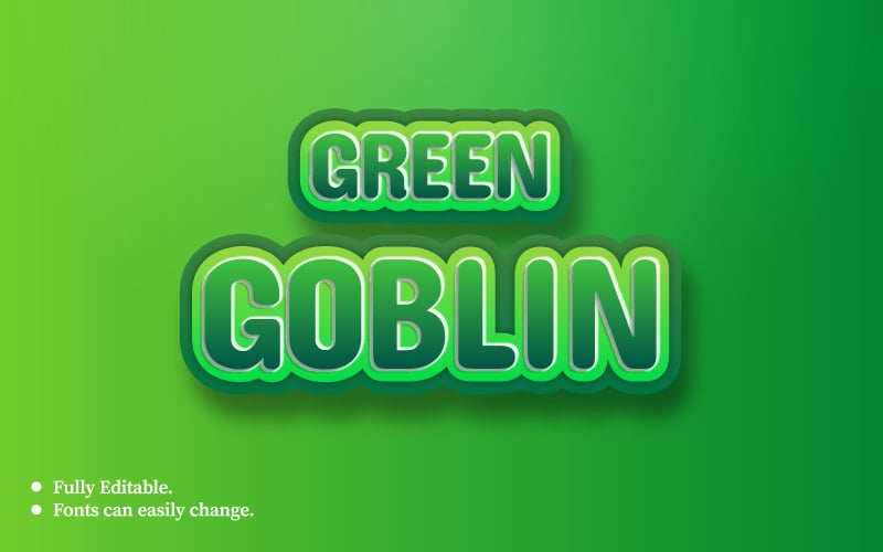 Green Goblin 3D Text Effect Template Corporate Identity