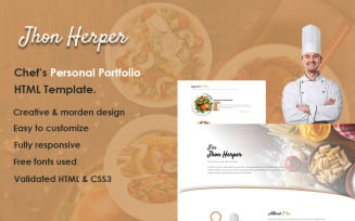 Jhon Herper - Chef Personal Portfolio Website Template