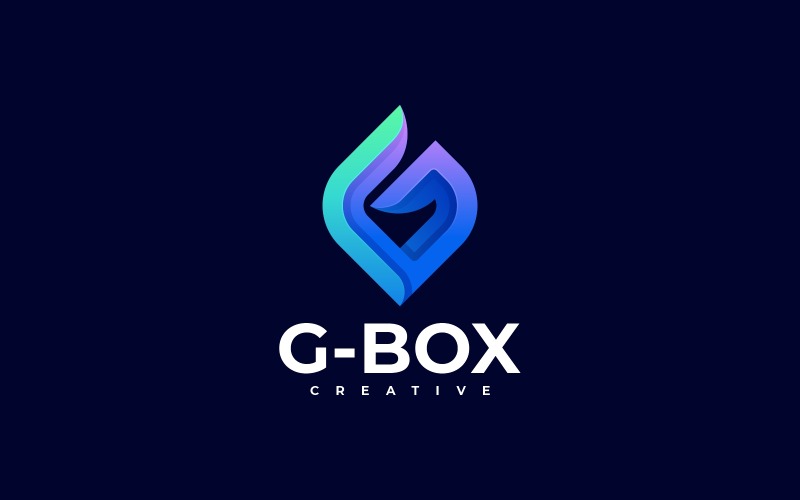 Letter G Box Gradient Logo Logo Template