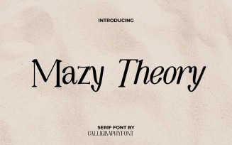 Mazy Theory Serif Display Font